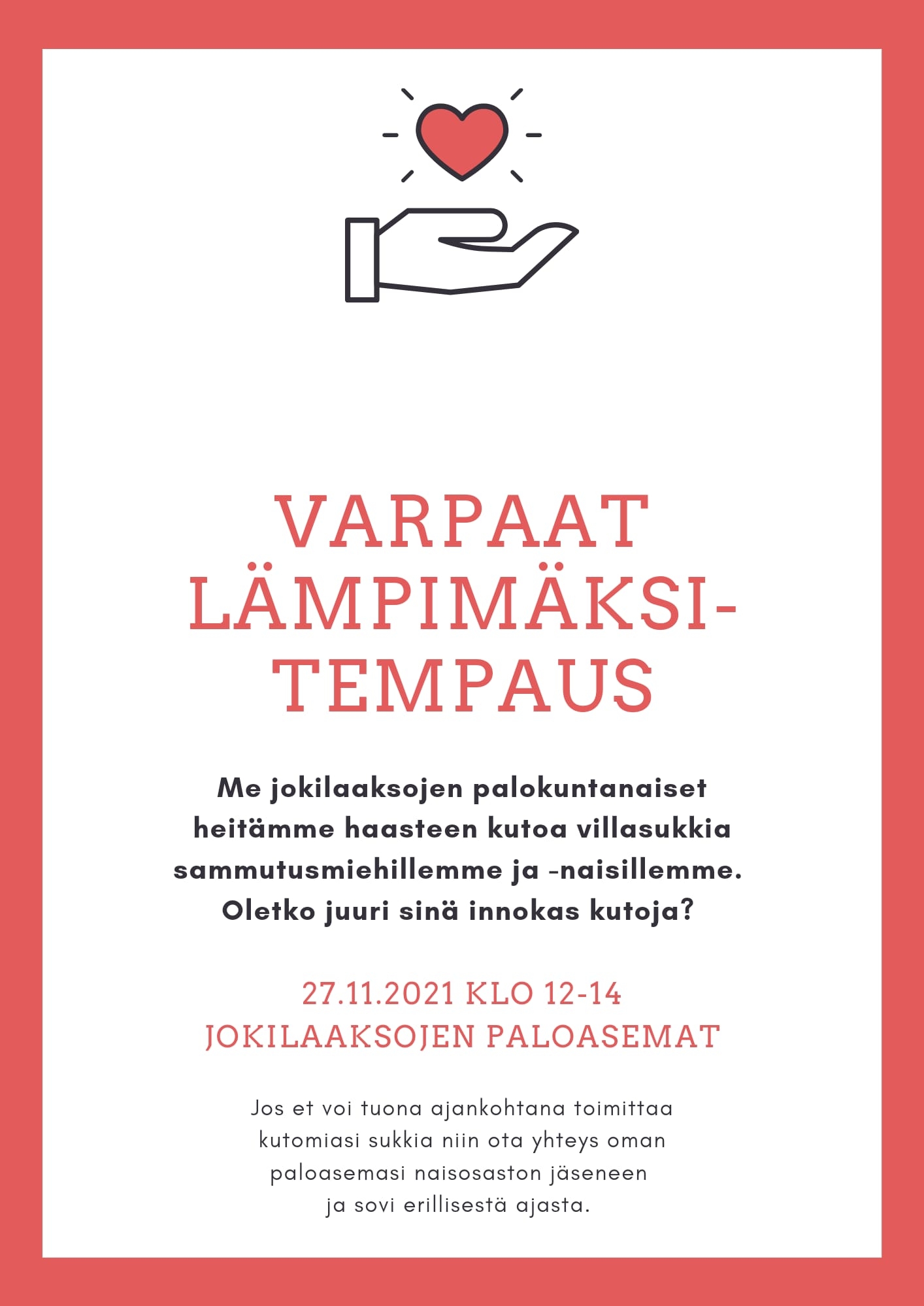 Varpaat lämpimiksi -tempaus