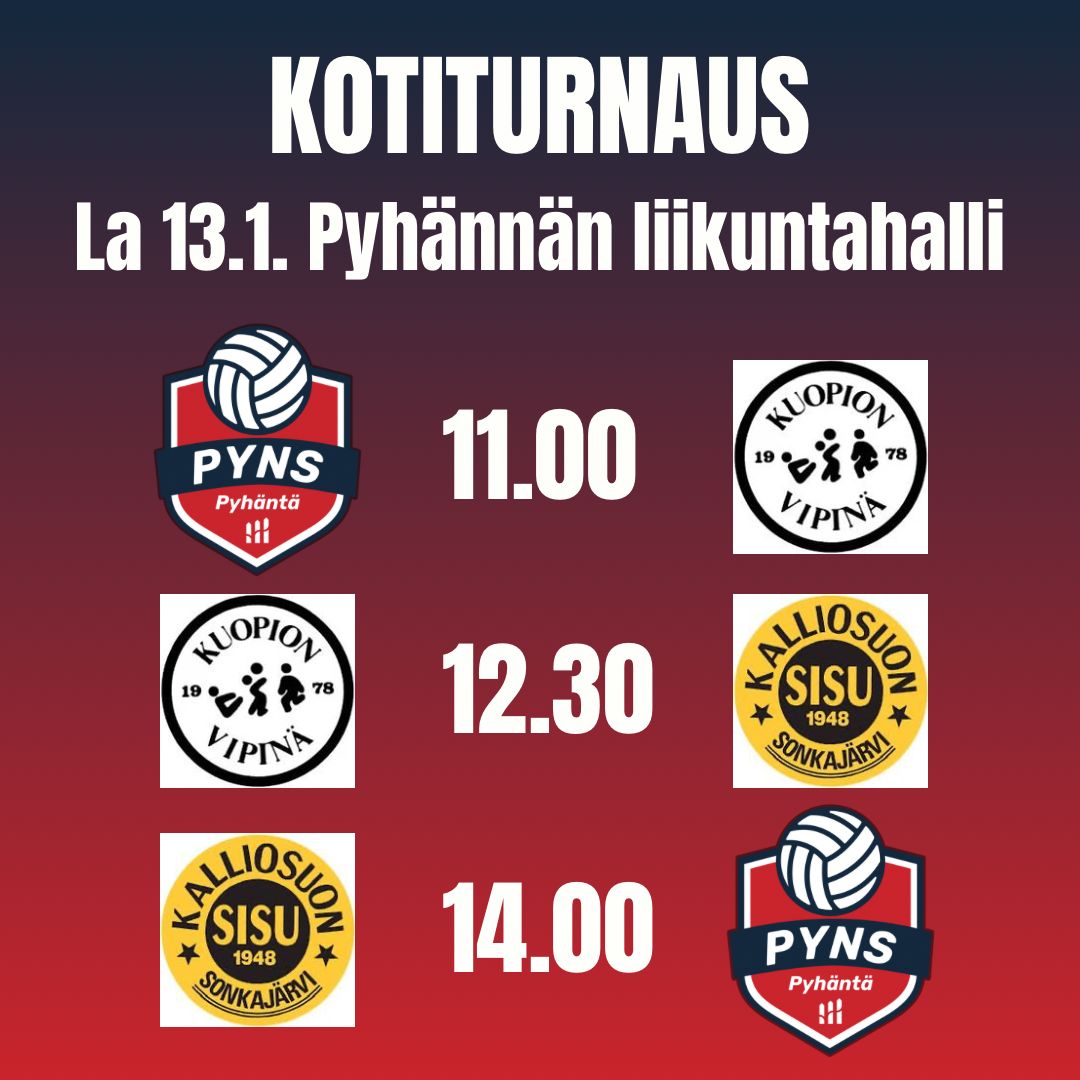 PyNS - Vipinä klo:11.00, Vipinä - Sisu klo:12.30, Sisu - PyNS klo:14.00