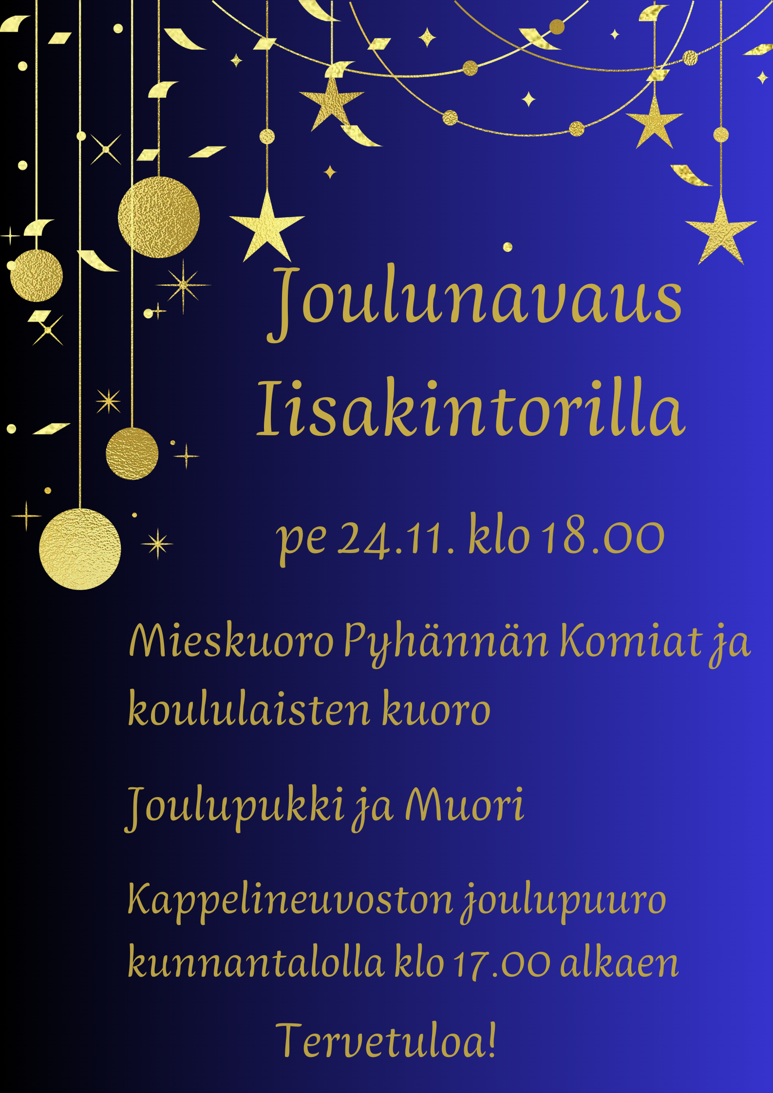 Joulunavaus Iisakintorilla