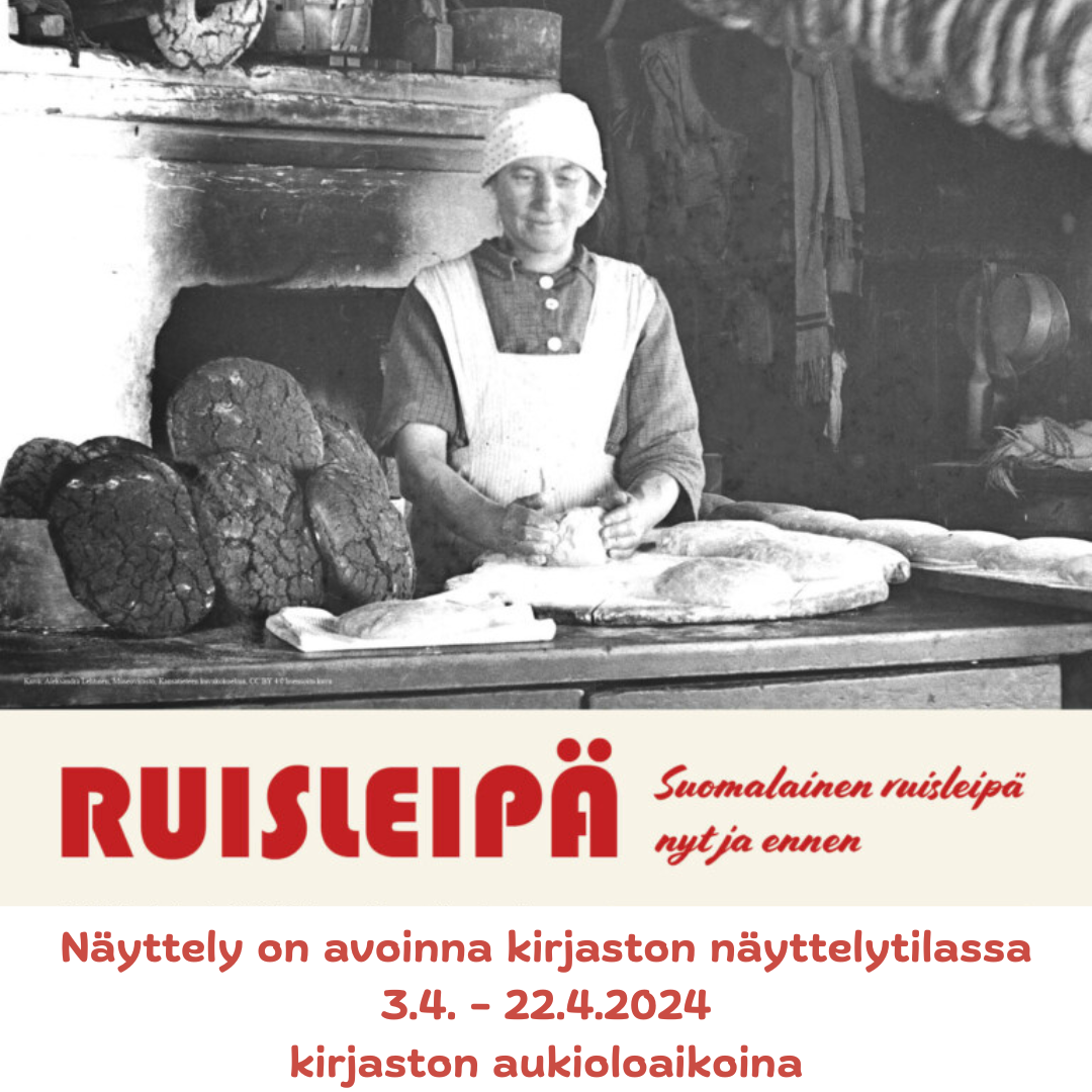 Ruisleipä-näyttely kirjastossa