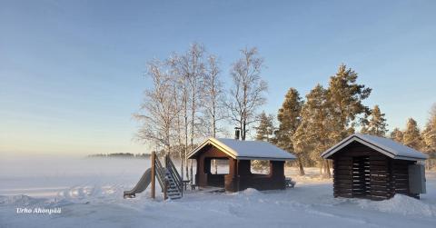 Talvinen maisema Autionrannalla